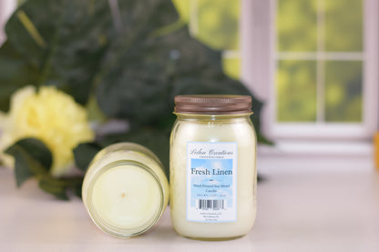 Fresh Linen Mason Jar Candle