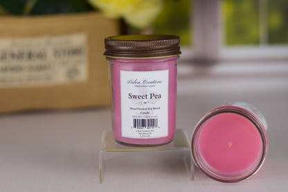 Sweet Pea Jelly Jar Candle