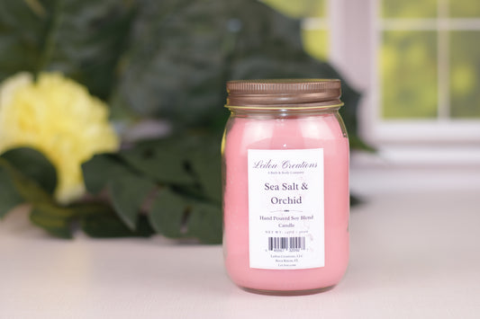 Sea Salt & Orchid Mason Jar Candle