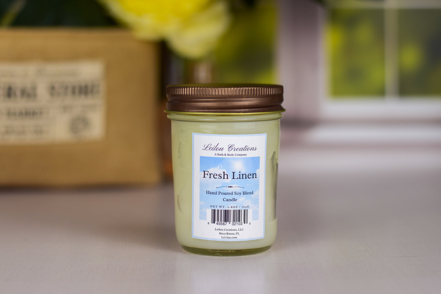 Fresh Linen Jelly Jar Candle