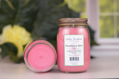 Strawberry Kiwi Mason Jar Candle