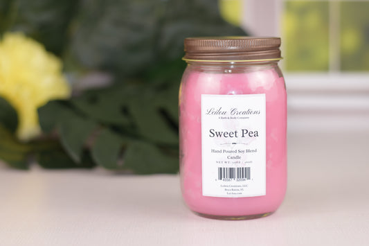 Sweet Pea Mason Jar Candle