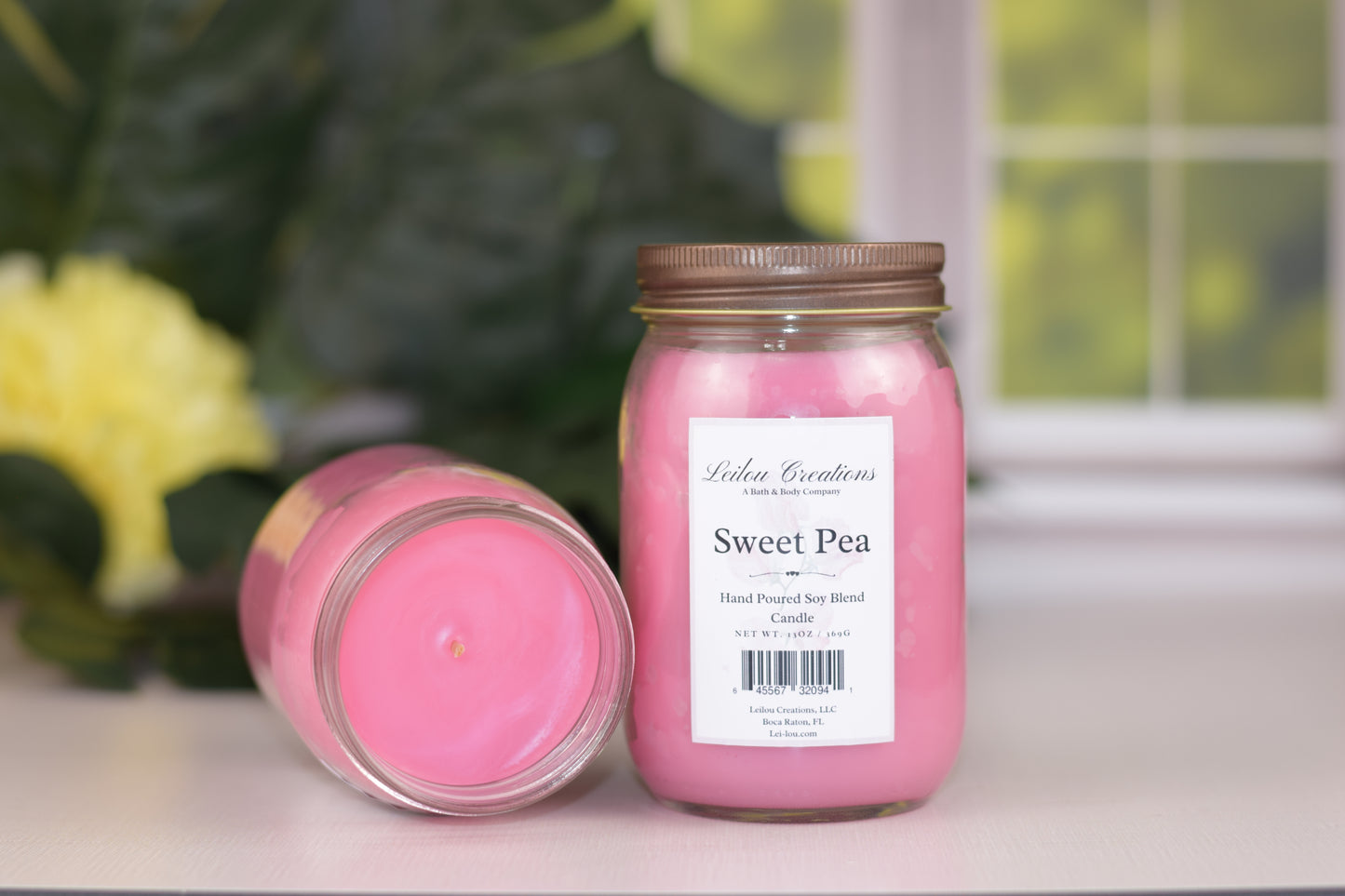 Sweet Pea Mason Jar Candle